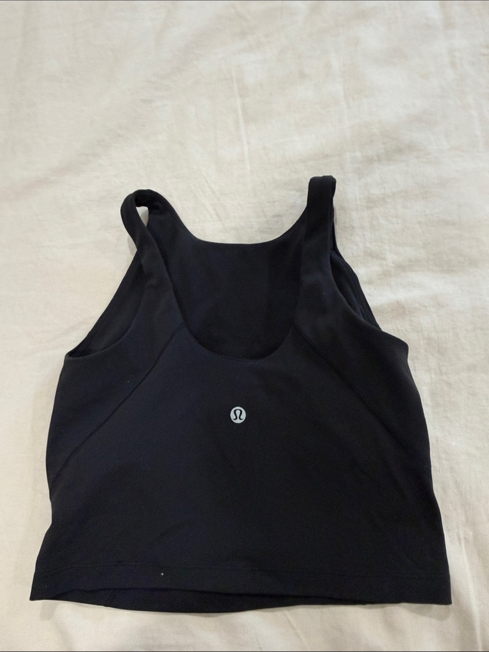 lululemon Black Scoop-Front  Tank Crop